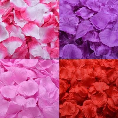 Valentine&prime;s Day Wedding Room Decorated Hand Throw Flowers Imitation Silk Rose Petals