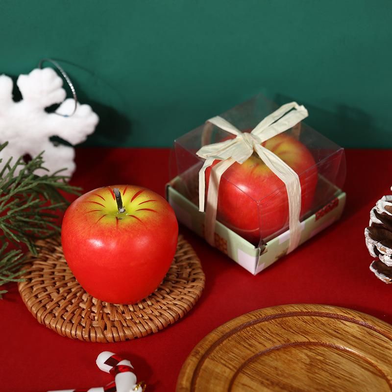 Romantic Holiday Red Apple Candle Christmas Eve Christmas Small Gift Big Fruit Shape Gift