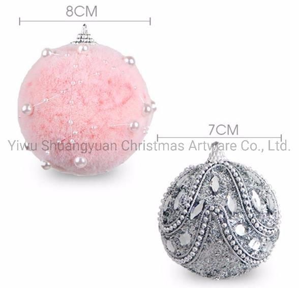 8cm New Arrival Foam Christmas Balls Ornaments Foam Hanging Ornament Christmas Tree Balls