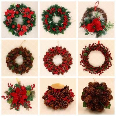 Handmade Door Hanging Outdoor Home Decor Christmas Garland Decoration Christmas Wreath