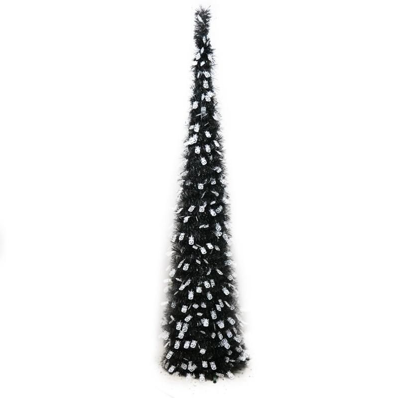 New Design Halloween Festival Pet Tinsel Tree with Ornaments Decorate
