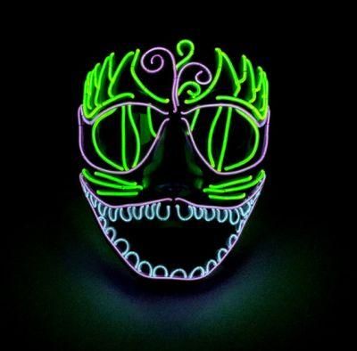 EL Mask Halloween and Screaming Party Neon LED Flash Mask