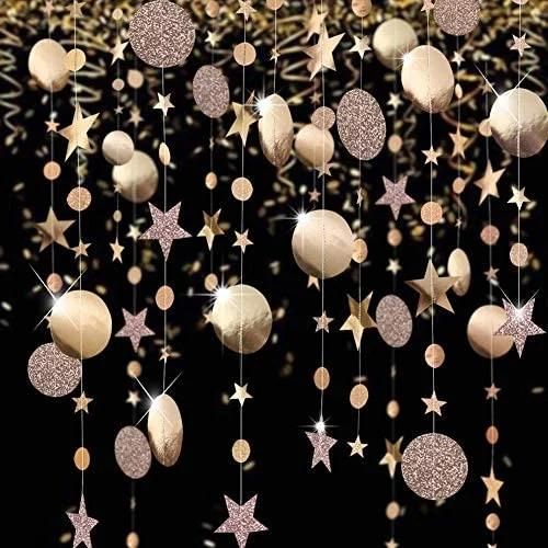 Paper Circle String Hanging Home Decoration Accessories Wedding Stage Garland