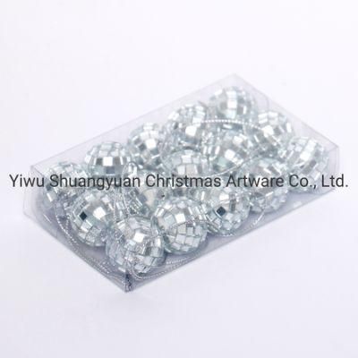 4cm Set of 15PCS Silver Foam Mirror Ball Mini Mirror Ball Decorative Christmas Ball