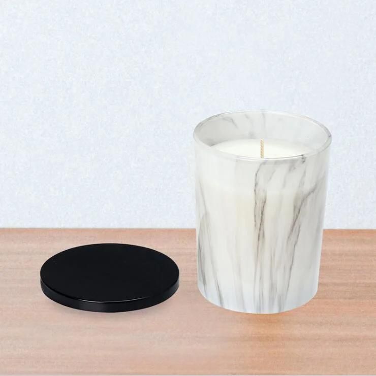 Wholesale Custom Size Color Decorative Candle Holder White Marble Candle Jar