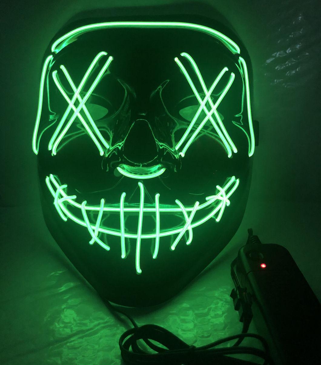 Colorful Glowing Neon LED Party Mask Stage Cosplay Mask