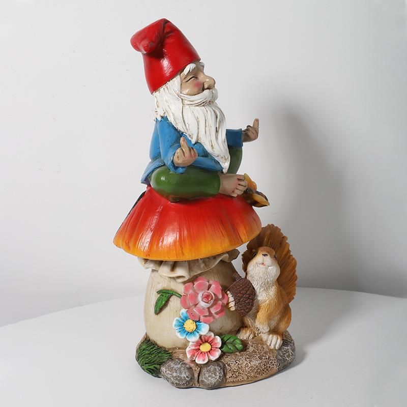 Resin Craft Decoration Statue Crafts for Decor Dolls Garden Polyresin Home Santa Claus Snowman Ceramic Dwarf Christmas Figurine