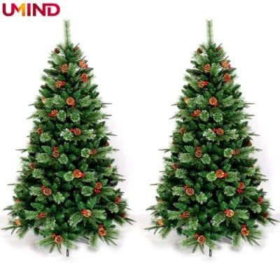 Yh1961 Indoor Outdoor PVC PE 240cm Artificial Pre Decorated Christmas Tree