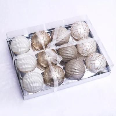 High Quality Plastic Christmas Balls Christmas Pattern Ball Christmas Painted Ball