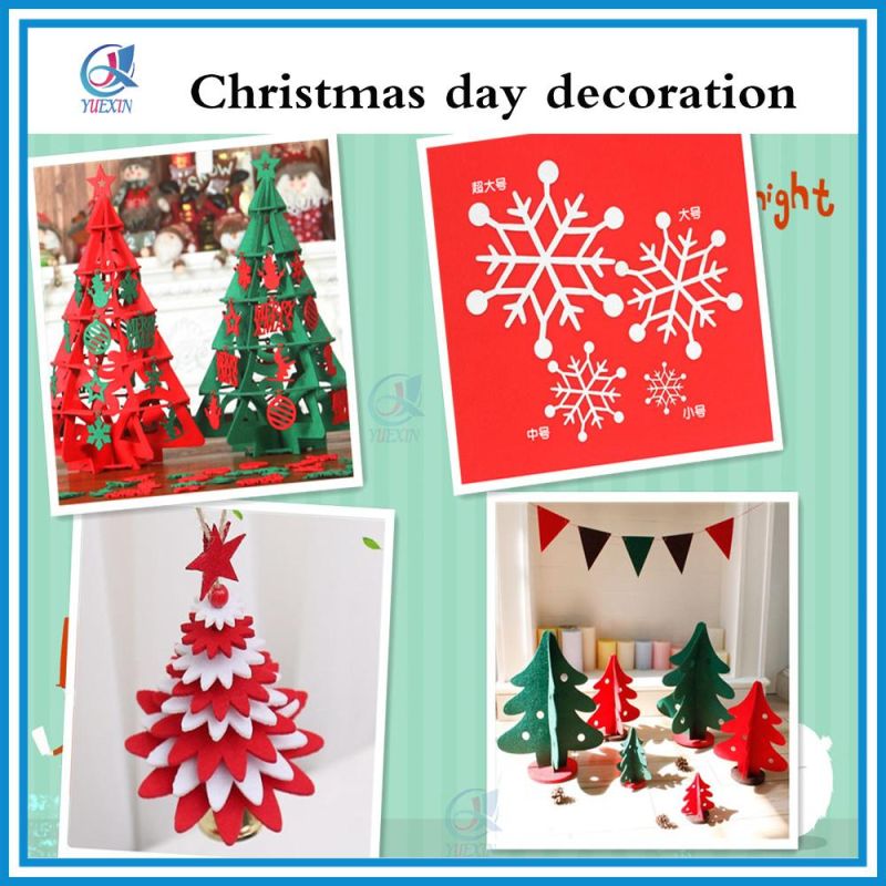 Red Snowflakes Felt for Christmas Tree Decoration Ornaments