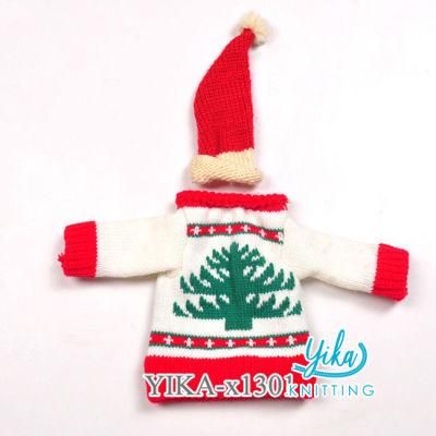 Xmas Hat and Sweater for Bottle Topper Holiday Decoration