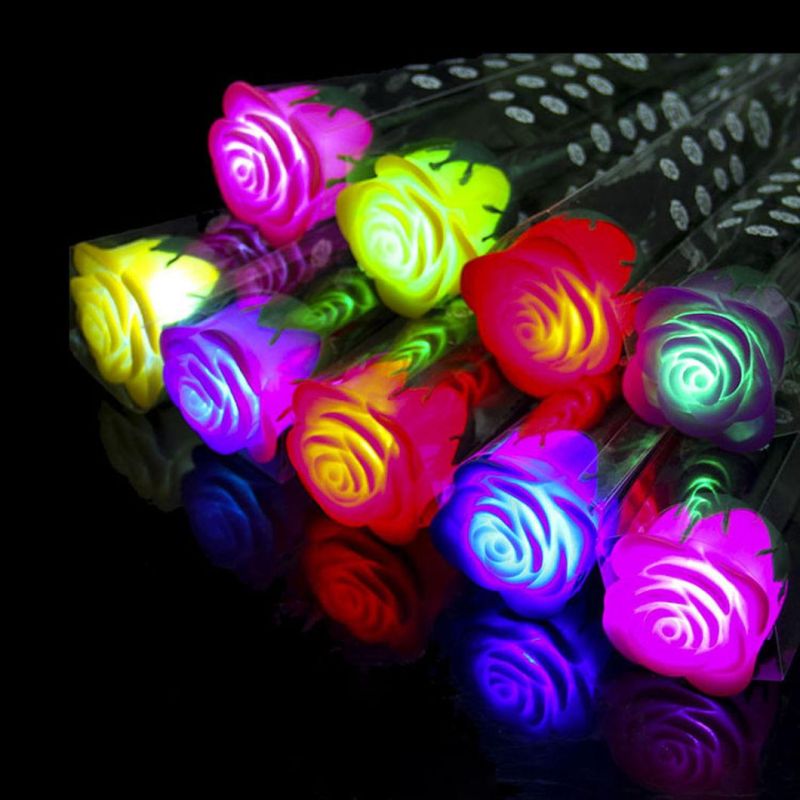 Valentine`Day Decoration Wedding Decoration LED Rose Flower Lamp