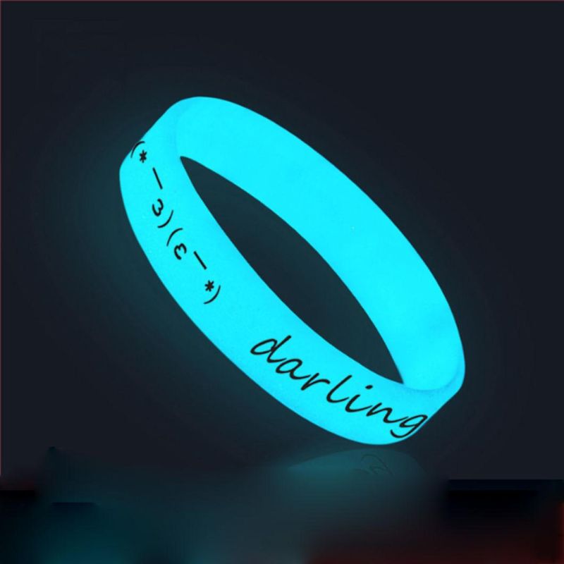 Glow in The Dark Silicone Bracelets for Valentines Day