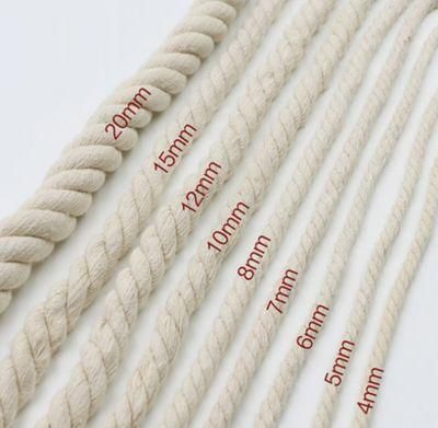 Three Strand Cotton Rope DIY Braided Twist Rope for Binding