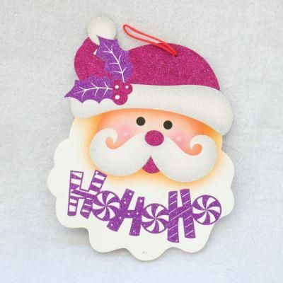 Big Size Santa Head Door Sticker Xmas Decoration Paper Card Christmas Wall Sticker