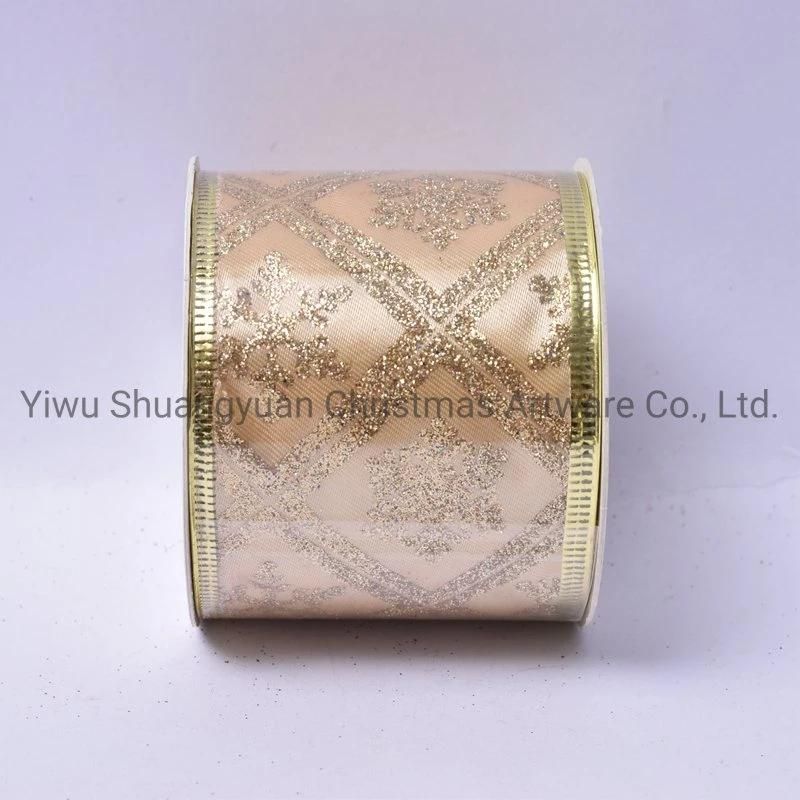 Christmas Ribbon Decor for Holiday Wedding Party Decoration Supplies Hook Ornament Craft Gifts