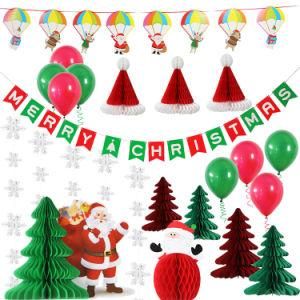 Umiss Paper Bunting Paper Ball for Christmas Party Decoration Set
