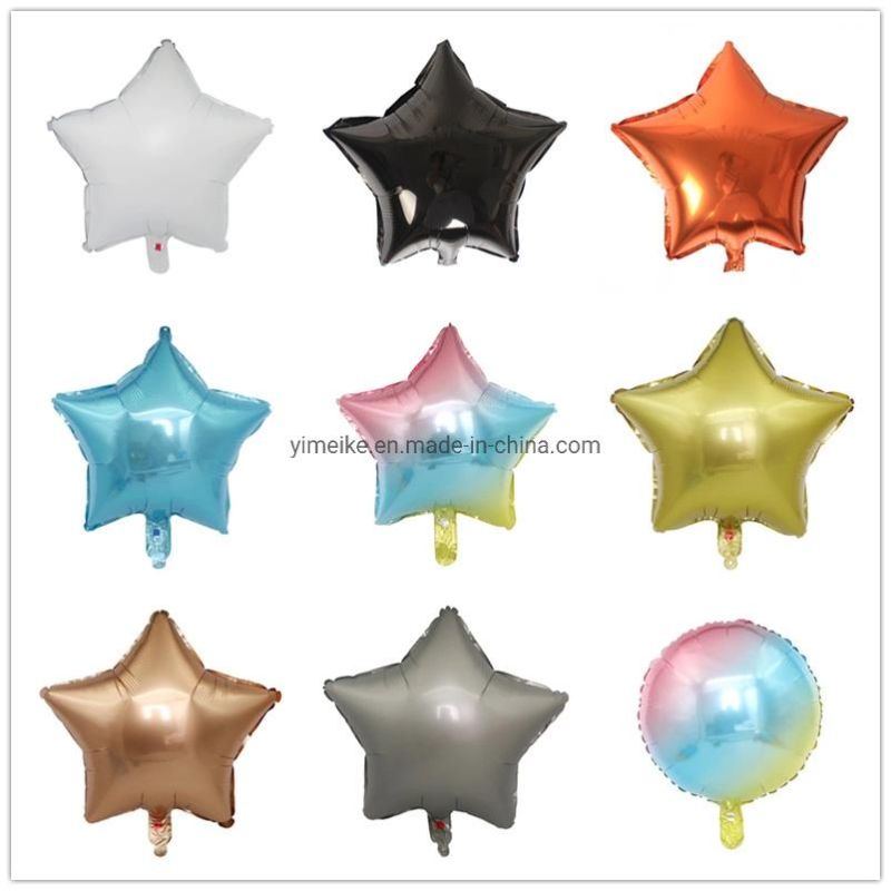 Automatic Sealing 18inch Helium Plate Aluminum Film Star Balloon Floating Air Balloon