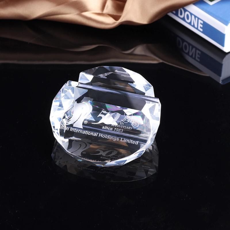 Crystal Paperweight Business Card Holder Promotion Decoration (Ks14060)
