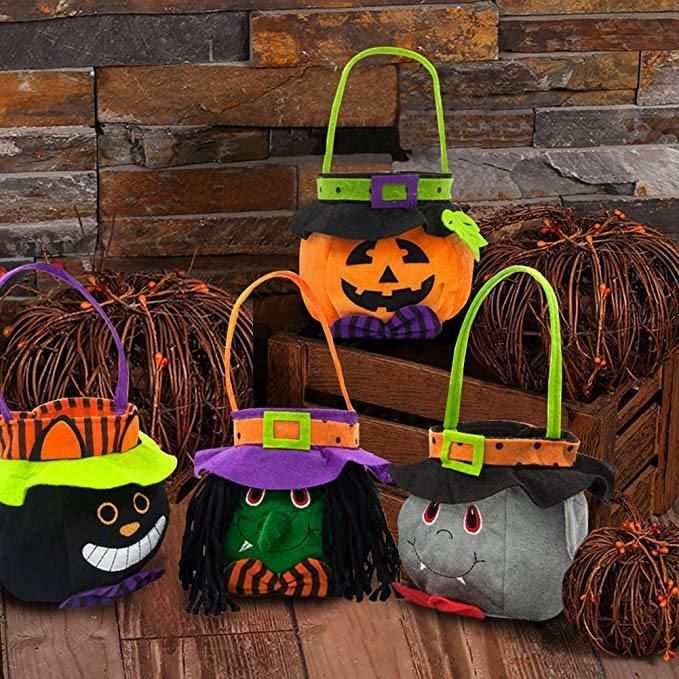 Trick or Treat Bags Pumpkin Halloween Kids Candy Handbag