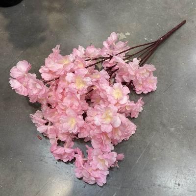 Factory Wholesale Decoration Flower Artificial Cherry Blossom Flower