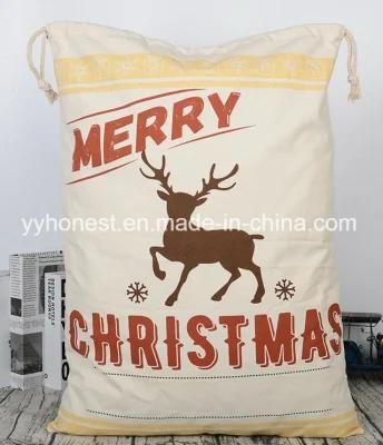 Christmas Santa Sack Drawstring Gift Bag