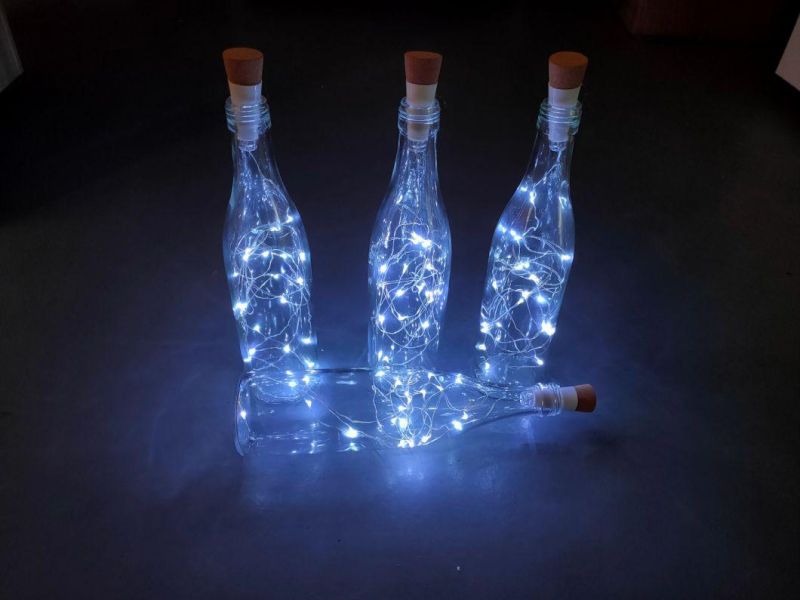 Factory Supply 2m USB Rechargeable LED Wine Bottle Lights for DIY, Bedroom, Christmas Decoration, Parties, Wedding, Holiday Decking Lighting