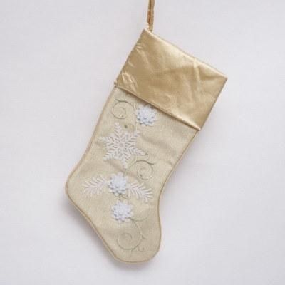 Yiwu Factory 50cm Silvery Color Christmas Gift Stocking
