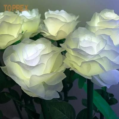 Outdoor Wholesale Beauty Artificial Fake Roses Flowers Christmas Decorations Factory
