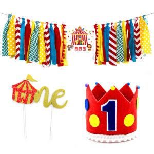 Circus Clown Theme One-Year-Old Baby&prime;s Birthday Party Decorations