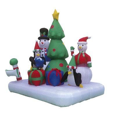 Hot Selling Ourwarm Indoor Outdoor Garden Christmas Decorations Inflatables Santa Claus with LED Lights