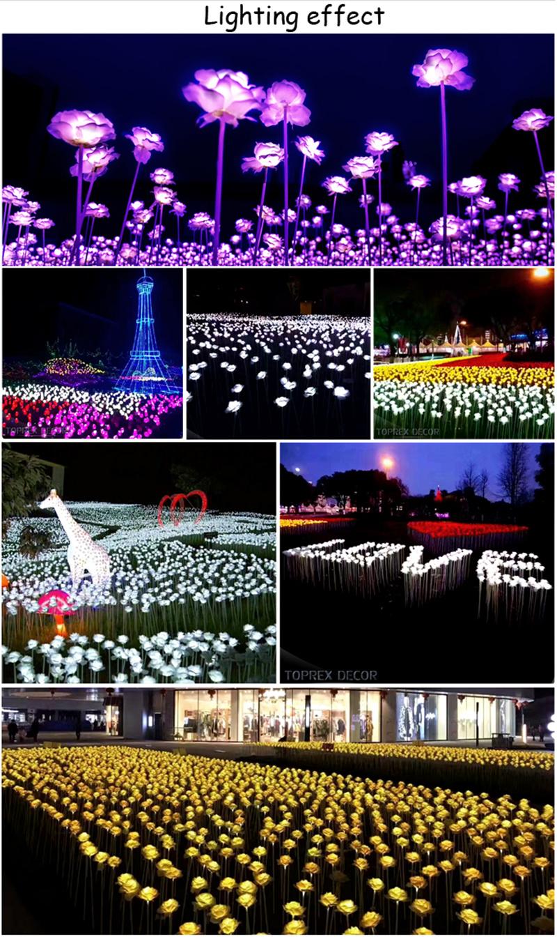 China Factory ODM OEM Outdoor Garden Decorative Party Items Rose Lily Rose Calla Lights with Solar Panel