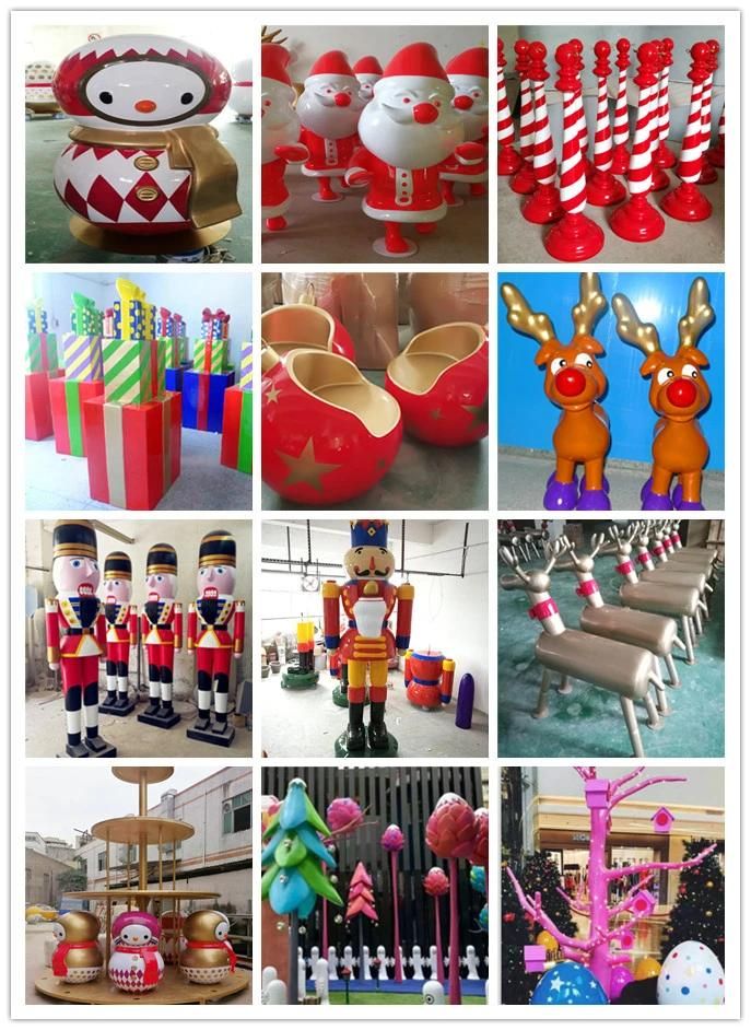 Hand Painted Life Size Resin Christmas Nutcracker for Outdoor Decoration