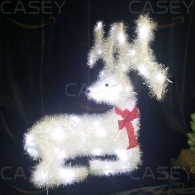 Outdoor Customized New Christmas Decoration 3D Large Deer LED Motif Lights Reindeer