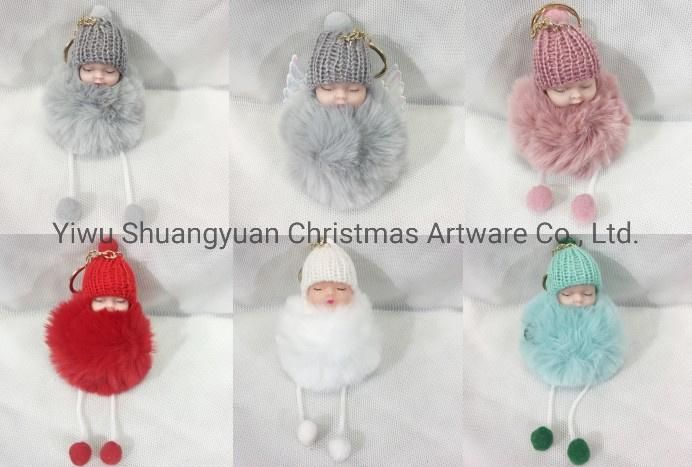 Christmas Plush Cute Angel Doll Pendants Christmas Tree Hanging Ornaments Desk Decor New Year Children Gift Toys