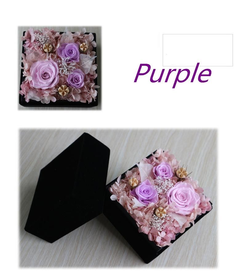 Valentines′ Day Gift Everlasting Preserved Rose Flower Gift Box Decoration for Wife or Girlfriend