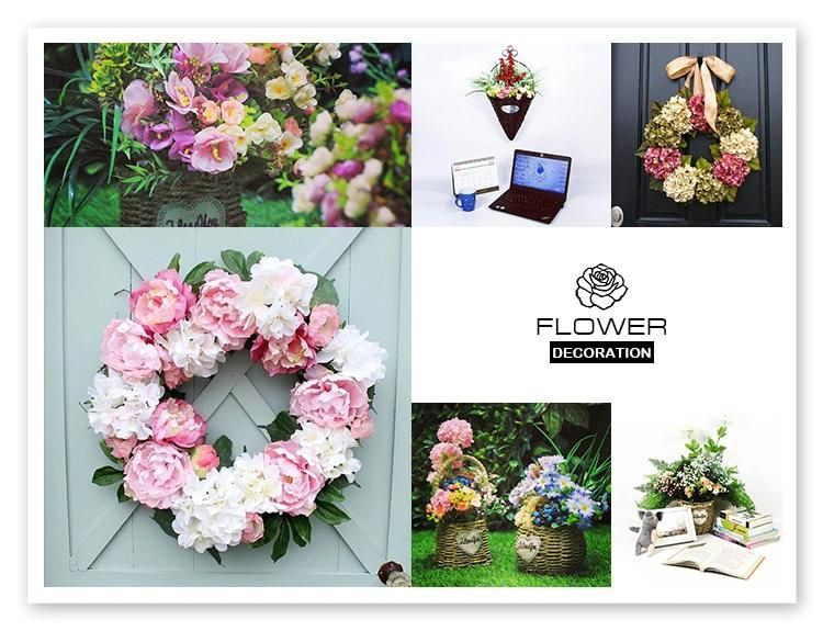 New Design Customized 35cm Christmas Flowers Wreath for Front Door