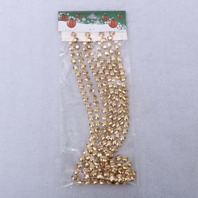 Wholesale Cheap Price 2.7m*10mm Flat Gold Color Plastic Bead Garland