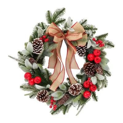 Christmas Decorations Eucalyptus Pine Cone Simulation Garland Christmas Window Door Pendant