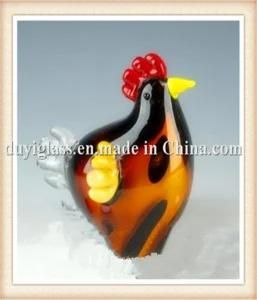Animal Rooster Glass Craft for Gift