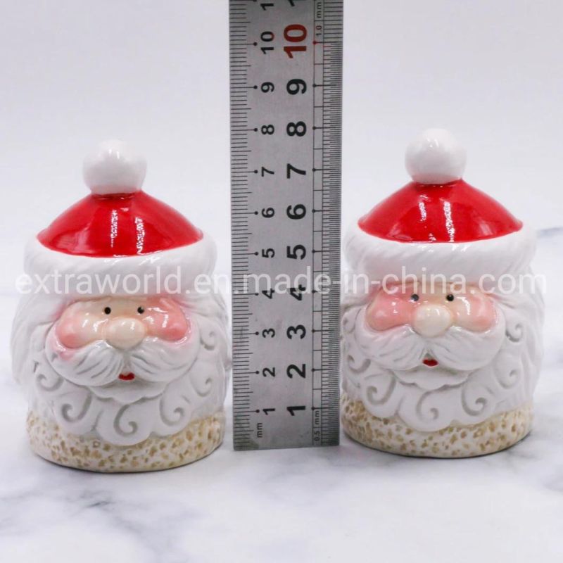 Ceramic Christmas Kitchenware Dolomite Hand-Painted Salt and Pepper Pot