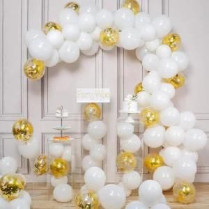 Golden Balloon Garland 12 Inch Sequined Balloons Birthday Wedding Garland