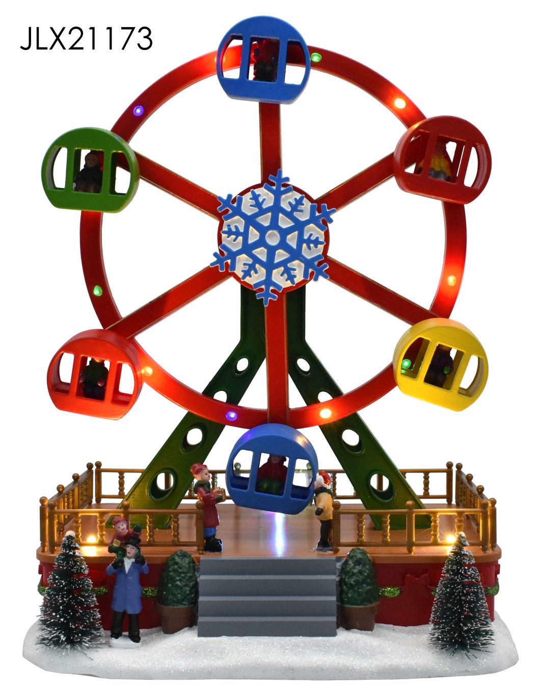 New Design Christmas Shopping Mall Square with LED Lights and Children Around The Hot Balloon Spinning Function