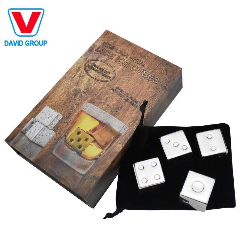 Metal Stainless Steel Dice Shape Whiskey Stone Ice Cube