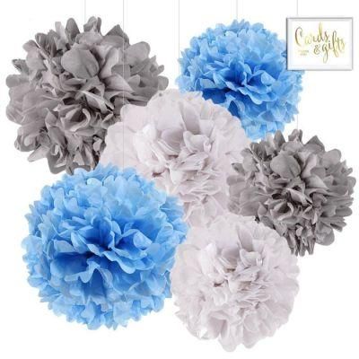 Tissue Paper Pompoms Wedding Decorative Paper Flowers Ball Baby Shower Birthday Party Decoration Paper POM Poms