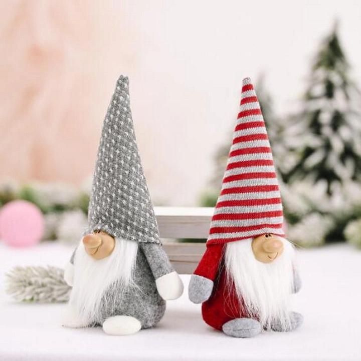 Handmade Christmas Decoration Toys Plush Gnome Decorative Fabric Doll