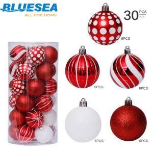 Christmas Decorations Red Painted Christmas Ball Set 6cm/30PCS