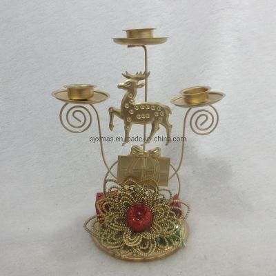 Christmas Decoration Metal Candle Holder for Table Decorate