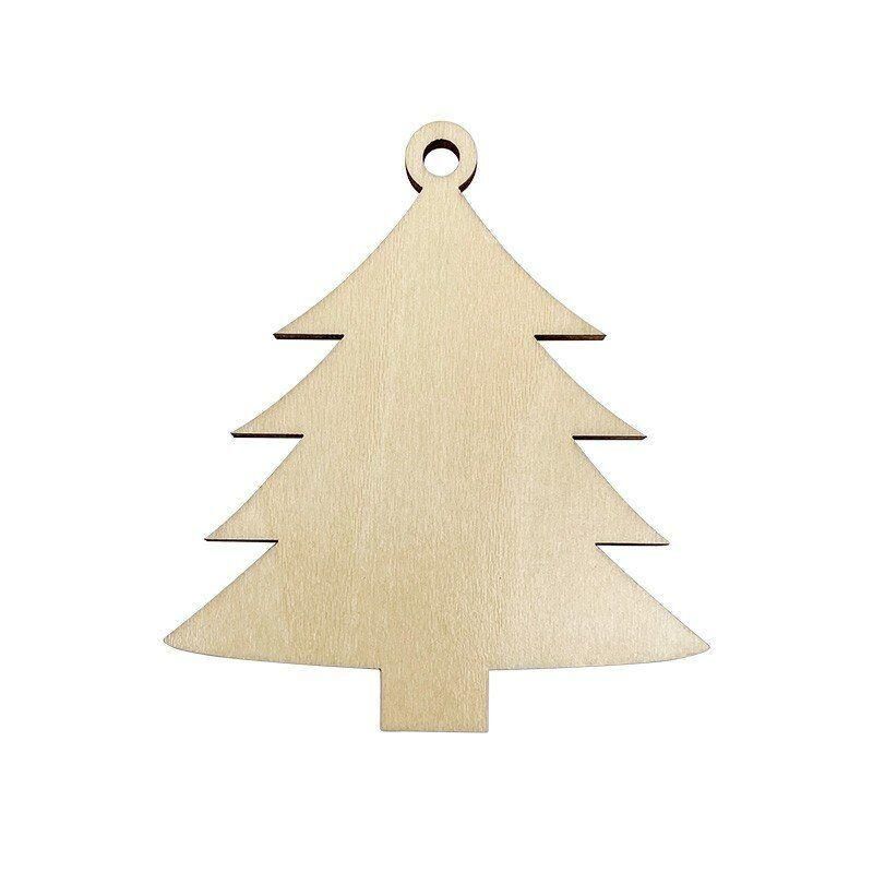 2021 Christmas Tree Sublimation Blanks Personalized MDF Hanging Ornaments