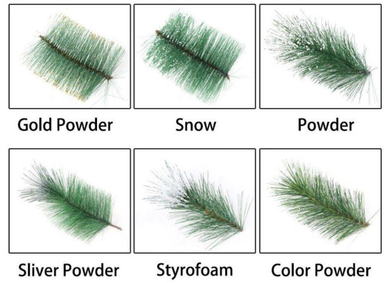 210cm Green Pine Needle Mixed Pointed PVC Hanged Christmas Tree